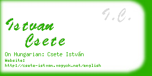 istvan csete business card