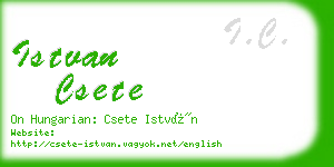 istvan csete business card